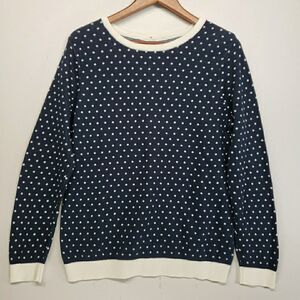 Tommy Hilfiger Pima Cotton Sweater XXL Polka Dot Navy